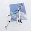 Cute Guitar Star Button Keychain Pendant Bag Phone Pendant Women Backpack Handbag Charm Lovely Hanging Decoration