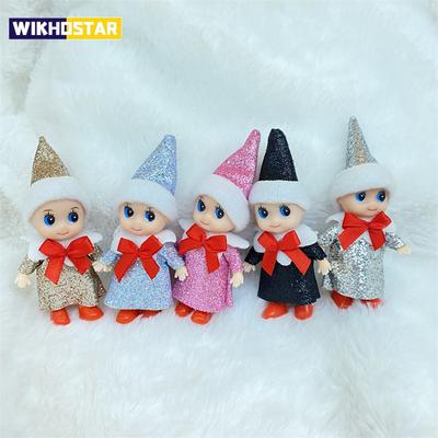 Mini Bonecas Bebê Elfo de Natal Brilhando Bondade Artesanato Bebês Boneca Brinquedo Decoração na Prateleira Presente Para Menina Menino Criança