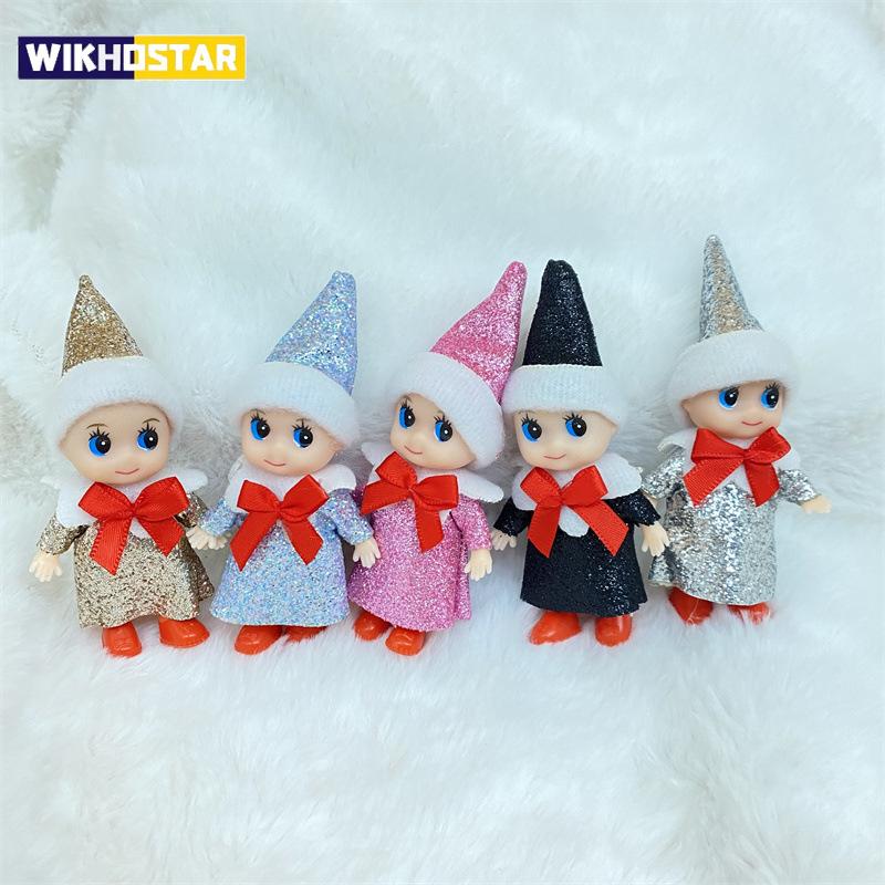 Christmas Mini Baby Elf Dolls Shining Kindness Craft Babies Doll Toy Decoration On The Shelf Gift For Girl Boy Kid