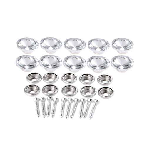 DRELD 10Pcs Diamond Crystal Upholstery Nails Button Tack Stud Pins Sofa Bag Wall Decoration Furniture Accessory 16/18/22/25/30mm