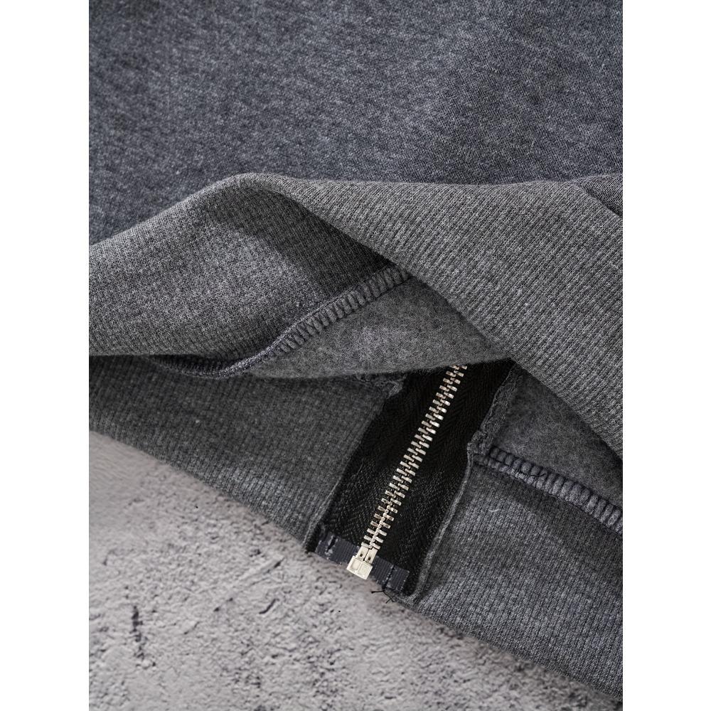 Herren Komplettset Sturmhaube mit Reißverschluss-Hoodie - Schwarz-Weißes Muster Sportbekleidung, Verstellbare Doppel-Mütze Warmer Übermantel