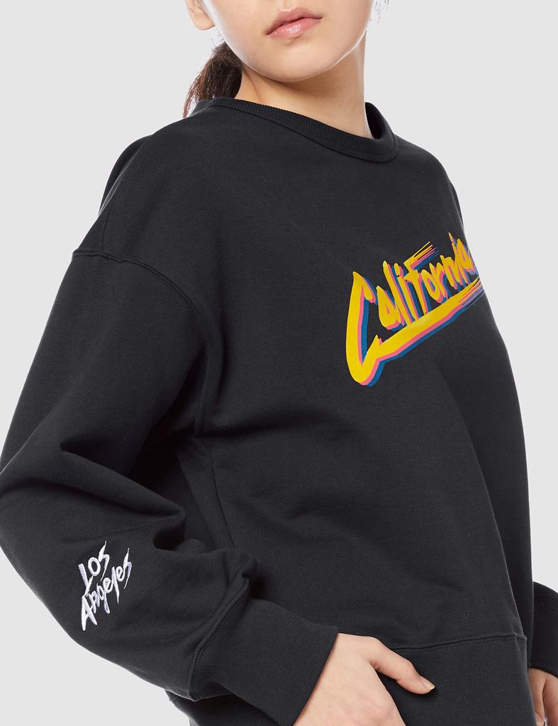 Champion Crew Neck Sweatshirt Size M to Japanese Size CW-R008 Women's Black, (Equivalent M)