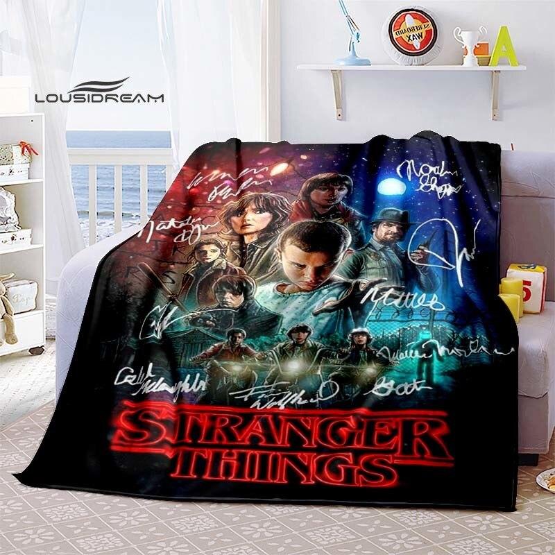 Stranger Things Supernatural Blanket Flannel Fluffy Fleece Throw Blanket Bed Linings Sofa Travel Camping Blankets