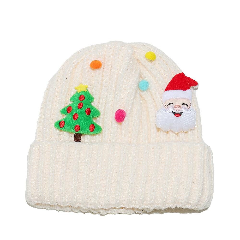 Herbst und Winter neu Weihnachtsmann Schneeflocke Elch Wollmütze Weihnachten warme Strickmütze