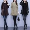 Damen Herbst/Winter Splicing Strickpullover Design Locker Kapuzen Winterparka Mantel Damen