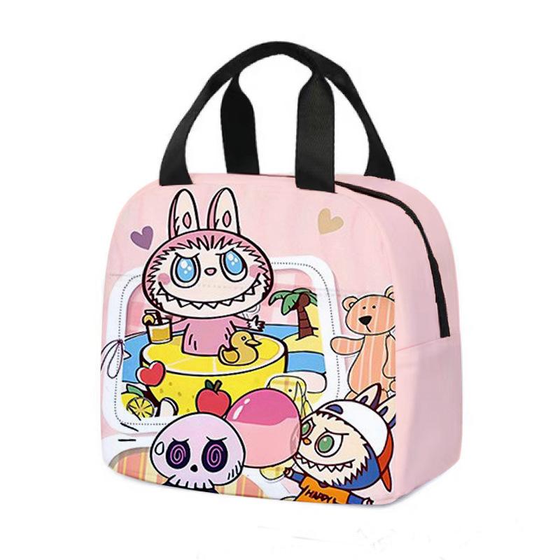 Cartoon Handbag Oxford Cloth Waterproof and Durable Tote Built In Aluminum Foil Insulation