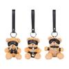 Lovely Bear Keychain Soft PVC Accessory Compact Design Stylish Bag Hanging Ornament For Bags Keys Office Decors