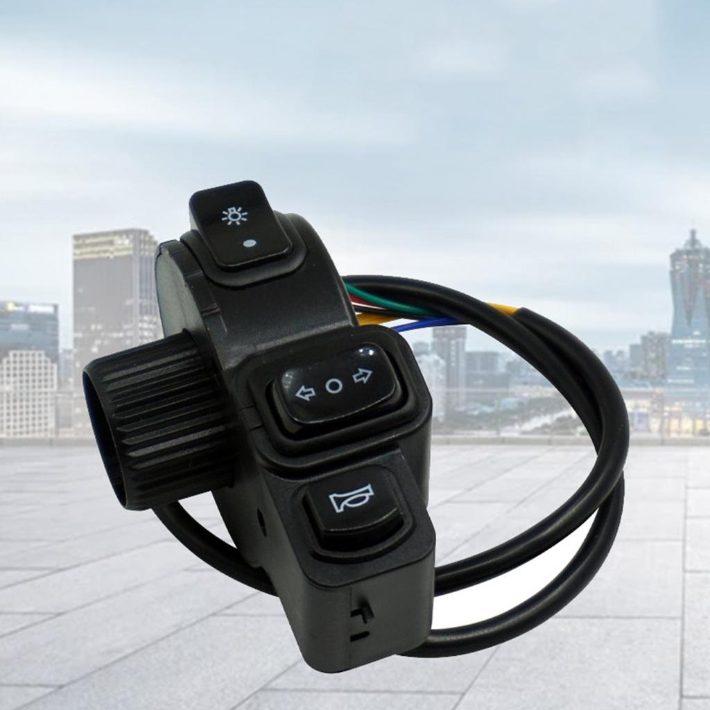 7/8'' Handlebar On/Off Switch for Motorcycles Dirt Bike ATV LED Headlight Light Turn Signal Horn Controller Button