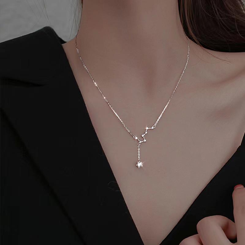 Big Dipper Star Tassel Necklace: Women's Cold Style, Niche Temperament, Simple Design Clavicle Chain