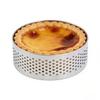 12 Peças de Anéis Redondos para Tarte em Aço Inoxidável - Moldes Perfurados Para Mousses E Sobremesas, Cortadores de Biscoitos, Moldes para Tarte de Frutas