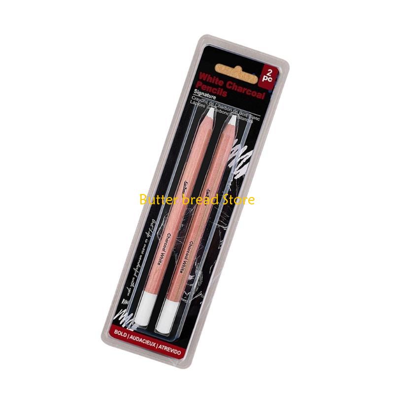 W89C 2/3/4x/Set White Charcoal Pencils Highlight Pencil Drawing Pencils for Artist