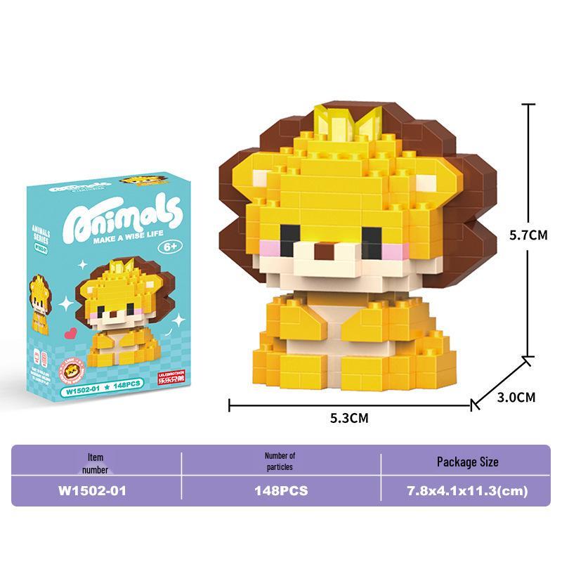 Lele Brothers Micro Building Blocks - Educational Small Animal Sets for Kids, Compatible with Lego, Boys' Toy Gifts