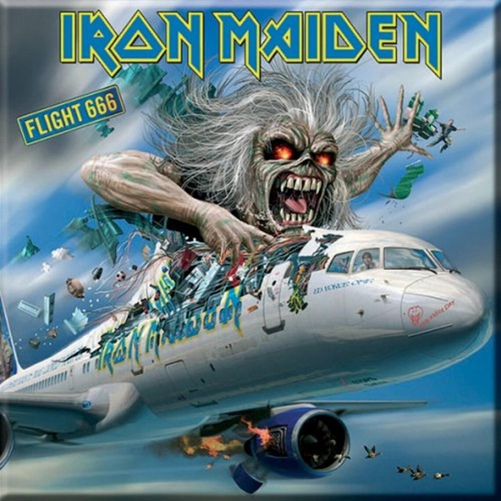 Iron Maiden Flight 666 Fridge Magnet