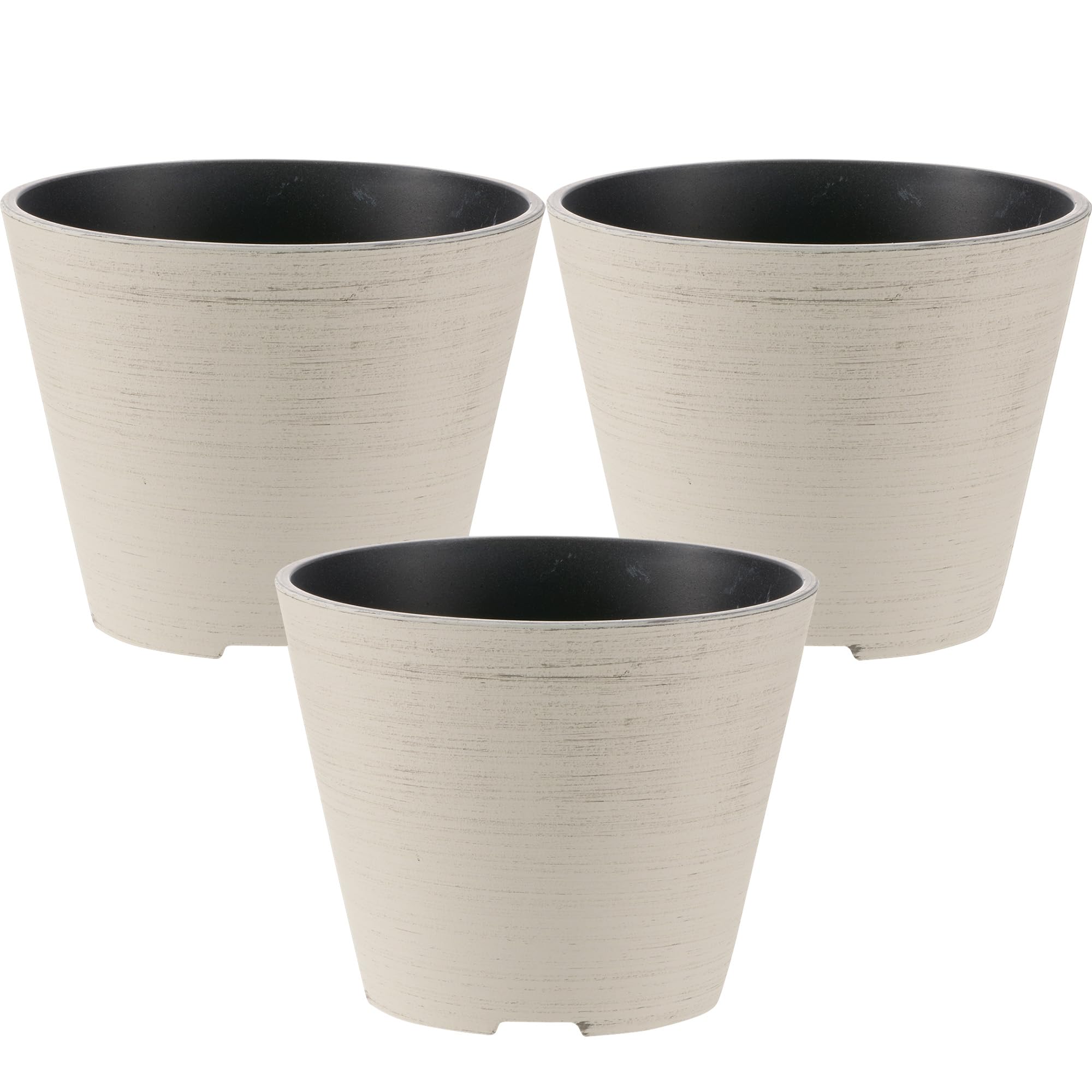 

Richell Planter Pot Grainy Pot 5 Ivory Set of 3 Vegetables Stylish Outdoor Soil Plants Ornamental Plants Bonsai 003486 No. слоновая кость
