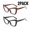2PACK New Oversized Square Gradient Sunglasses for Women Thick Fashion Big Frame Shades Trendy UV400 Shades Sunglasses