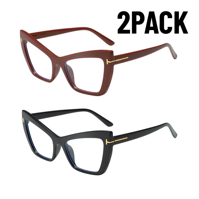 2PACK New Oversized Square Gradient Sunglasses for Women Thick Fashion Big Frame Shades Trendy UV400 Shades Sunglasses