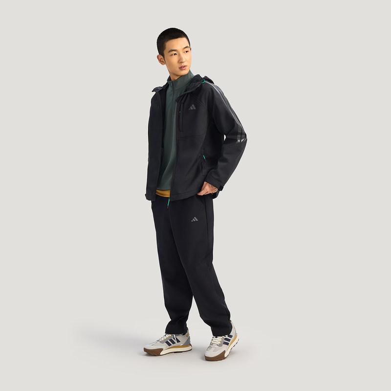 adidas Softshell FW25 Water-Resistant Warm Sports Outdoor Hooded Jacket Men Jacket KR2496