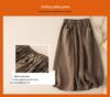 Plus Size Women's Retro High Waist A-Line Midi Skirt - Imitation Linen, Summer Slimming Style