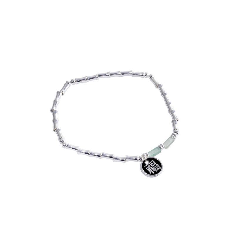 Stylish Bamboo Beaded Bracelets for Women with Celebrity Blessing Pendant