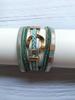 Bracciale da Donna in Ecopelle Stile Bohemien con Chiusura Magnetica