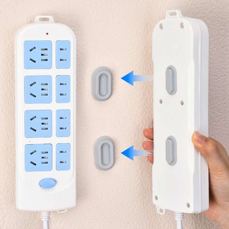 1Pair Adhesive Magnetic Remote Control Holder Silicone Wall Mount for TV and Device Organization