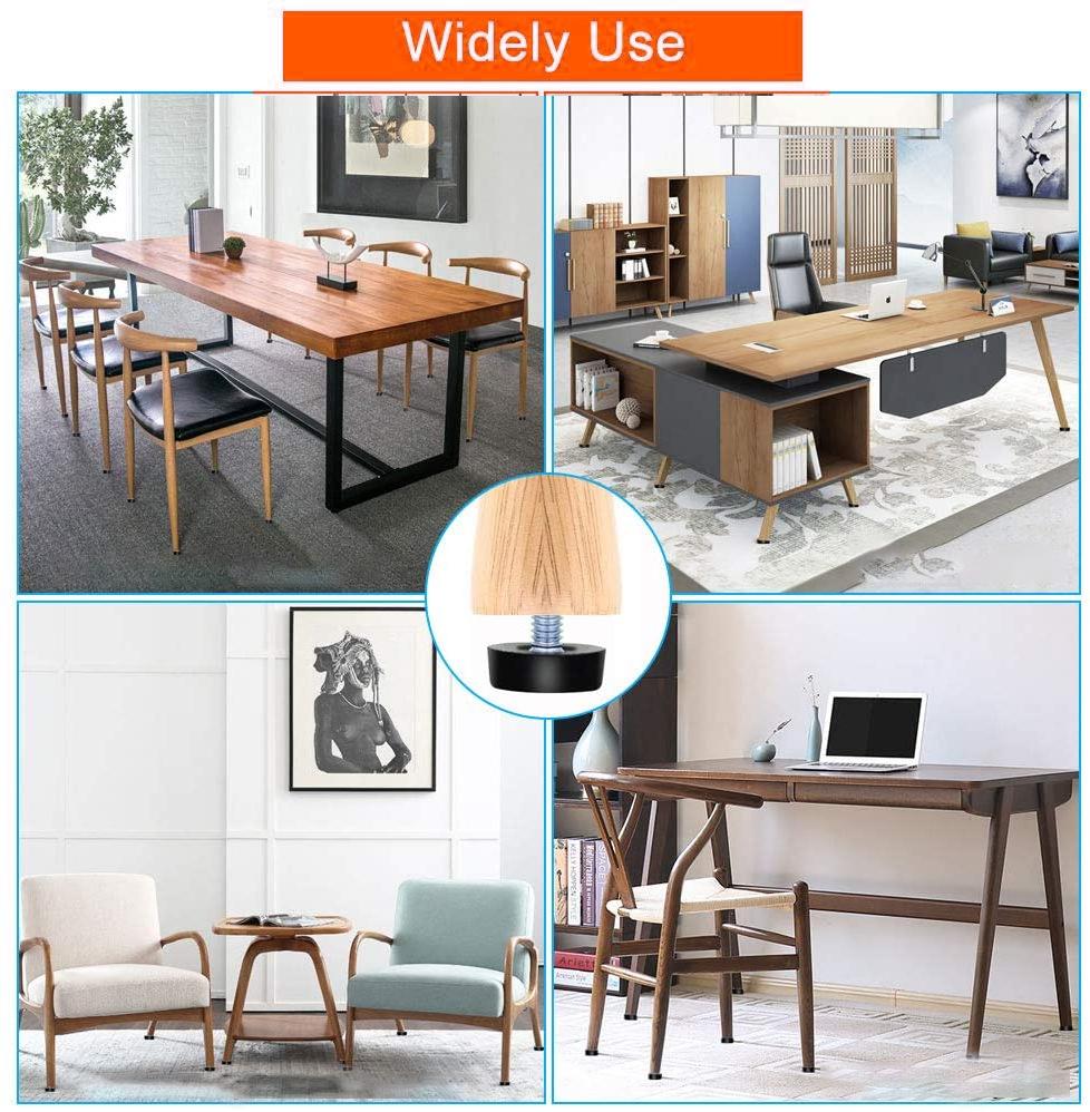 20 Stück Verstellbare Verzinkte Stahlmöbelbeine Rutschfeste Basis Tisch Schrank Bein Polster Füße Nivellierer M8 Schraube Metallmöbelfuß