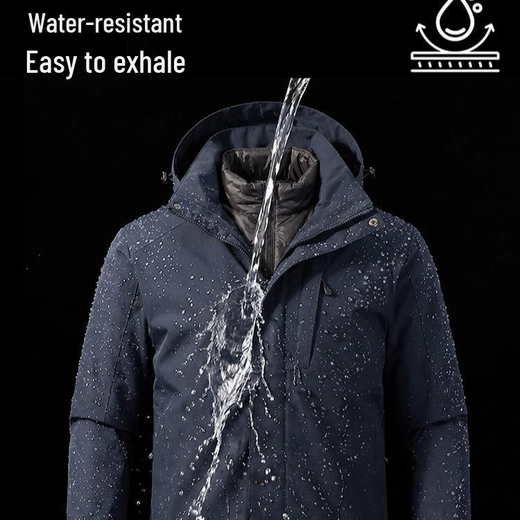 Unisex Waterproof Windproof 2-Piece Outdoor Jacket Set for Camping & Mountaineering