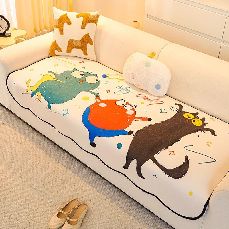 

New Special-Shaped Chenille Sofa Cushion, Universal In All Seasons, Cartoon Seat Cushion, Non-Slip Sofa Cover, Cover Cloth Towel 90*70cm