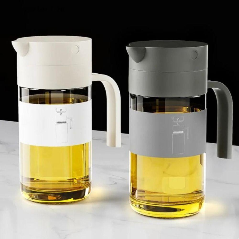 Borosilicate Glass Oil Dispenser Dual-Use Oil Can Modern Design Vinegar Dispenser  Cooking Oil