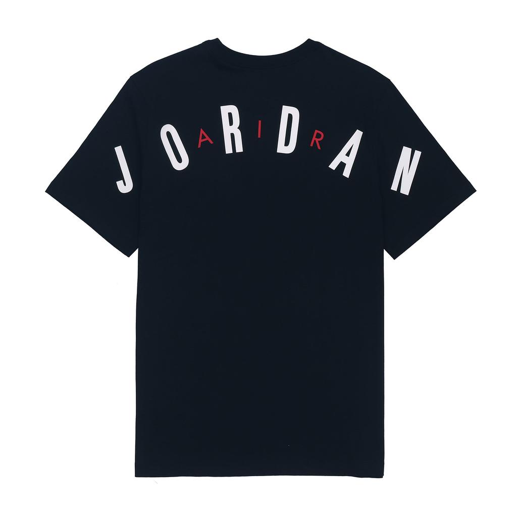 Jordan American Retro Letter Airman Logo Print Round Neck Casual Short Sleeve T-Shirt Men Tops Black DM1463-010