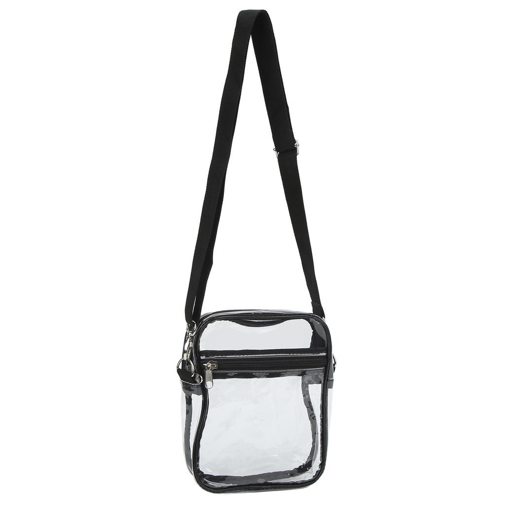 Clear Messenger Bag Stadium Approved Transparent PVC Shoulder Bag for Work Business S