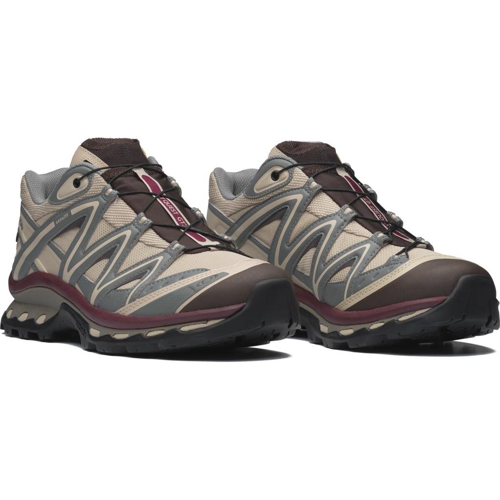 SALOMON Xt-Quest Gtx Classic Trendy Breathable Supportive Waterproof Low-Top Running Shoes Unisex Sneakers Brown Gray 491278