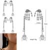 Pirate Skeleton Drop Earrings With Electroplated Finish For Womens Party Accessory