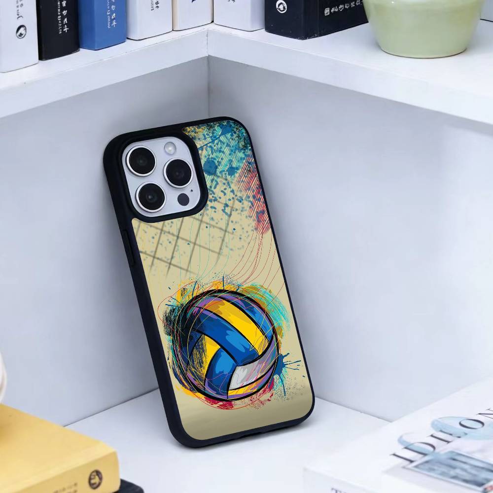 

Volleyball Painted Phone Case For iPhone 14,16,15,13,17,12,Plus,Pro,Max Magnetic For Magsafe Frosted Cover iPhone13PRO