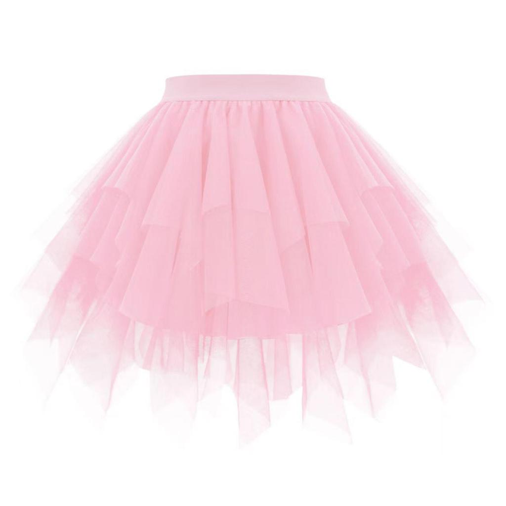 Women's Fluffy Mesh Ruffle Skirt - Short Princess Style