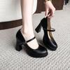 Fashion Women High Heels Shoes Sexy Chunky Summer Sandals Trend Marie Janes Shoes Designer 2025 Party Lolita New Woman Pumps Zapatos