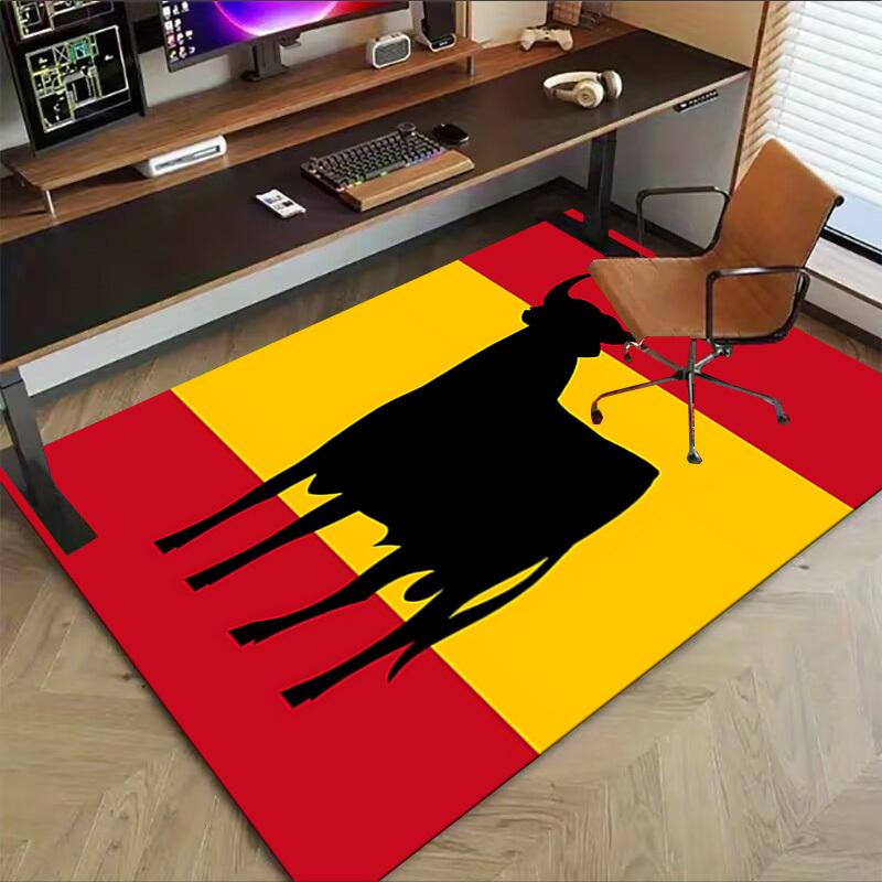 1PC bull Spain Extra Large Non Slip Floor carpet, Office, family, bedroom Large Area Rug Indoor Rugs, Vibrant Colors