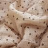 Retro French Crinkled Cotton Gauze Quilt Set with Lace Trim - Machine Washable Summer Four-Piece Set
