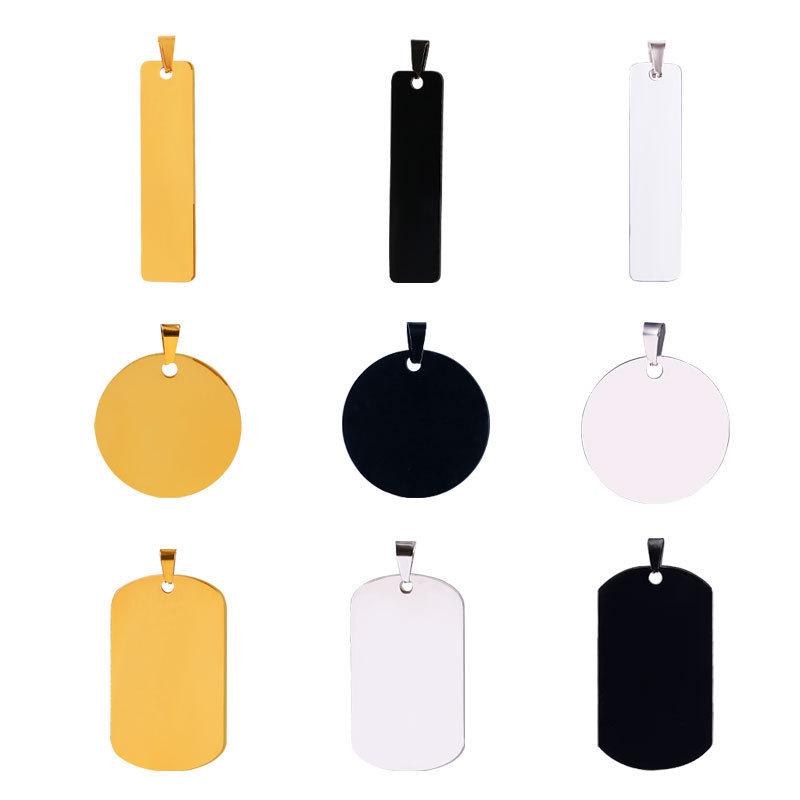 Military Dog Tag Pendant - Laser Engraved Stainless Steel ID Tag