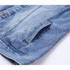 Vestă pentru bărbați, de toamnă, cu pungi, slim fit, albastru, cu un singur piept, de culoare uni