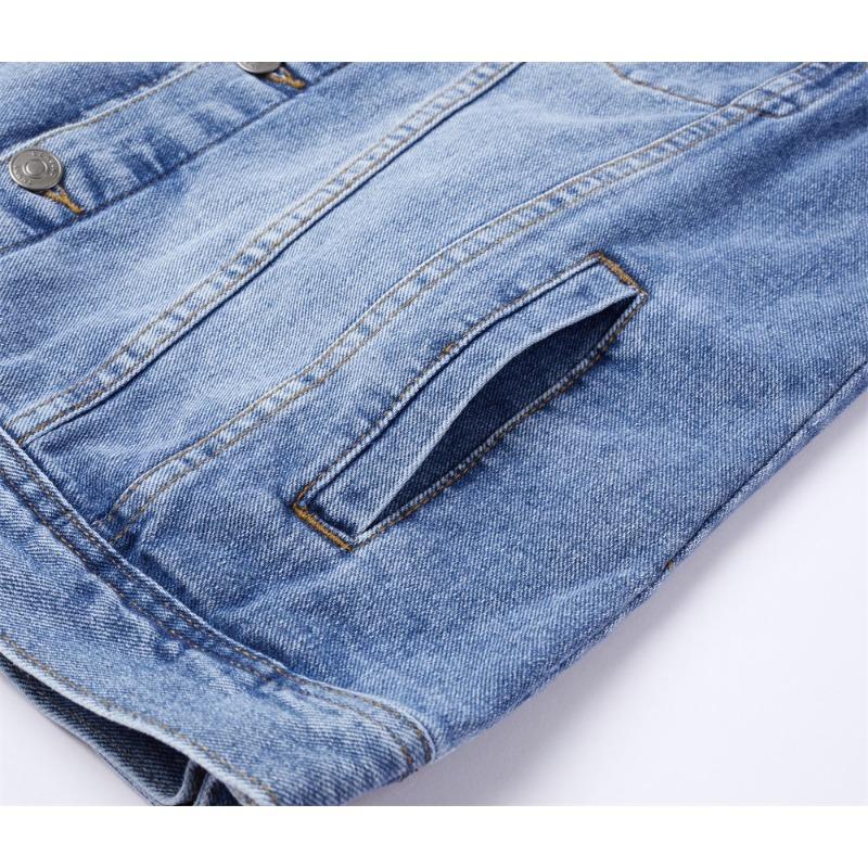 Vestă pentru bărbați, de toamnă, cu pungi, slim fit, albastru, cu un singur piept, de culoare uni