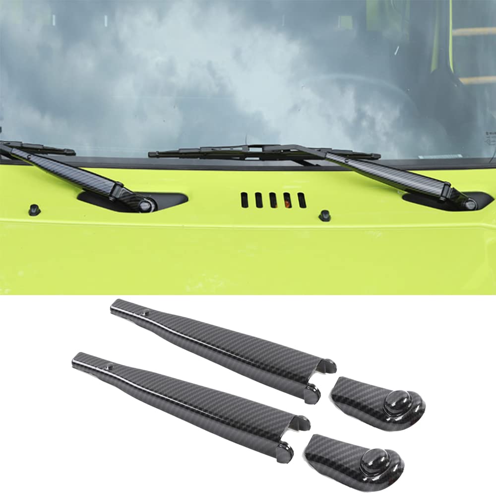 

Накладки на дворники ZTYCLI для Suzuki Jimny Стильные карбоновые накладки на дворники лобового стекла Внешние и кастомные аксессуары JB74/JB64 (2019-2022 гг.) - Вид волокна