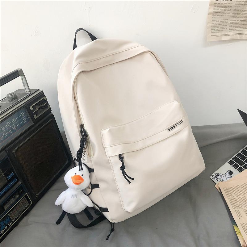 New Schoolbag Women's Simple High School Junior High School Backpack Men's Casual Backpack Dirt-resistant Large-capacity Cross-border