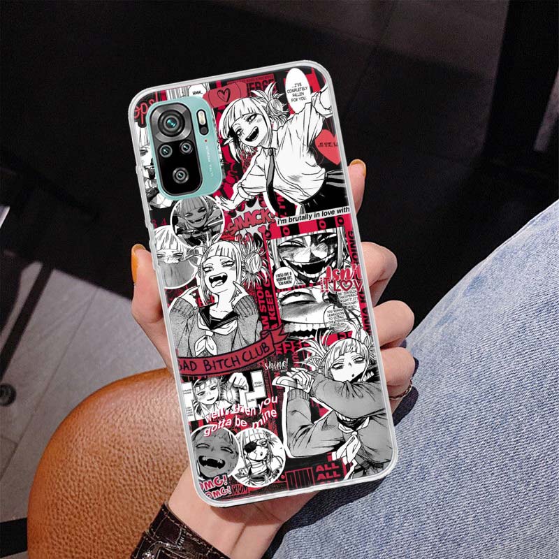 Anime Himiko Toga Waifu Cover Phone Case For Xiaomi Redmi Note 10 Pro Max 10S 9 9S 9T 8 8T 11T 11S 11 5G 11E 7 6 5 4X Coque