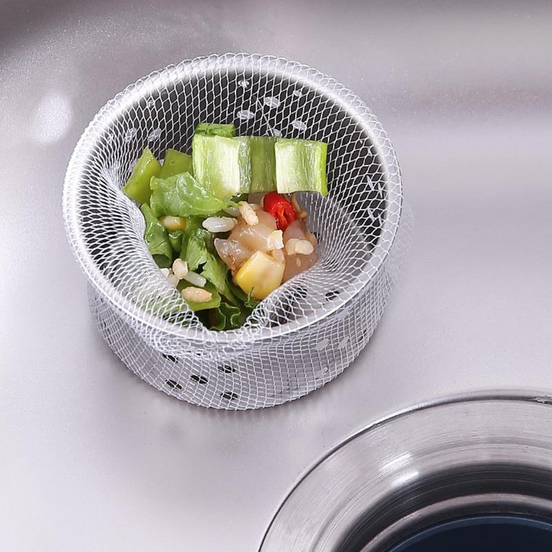 500Pcs Disposable Sink Filter Mesh Bags Kitchen Sink Strainer Drain Hole Anti-blocking Garbage Bag Cleaning Strainers Net