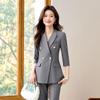 2025 New Style Black Formal Women's Plus Size Blazer Suit for Interviews and Professional Workwear