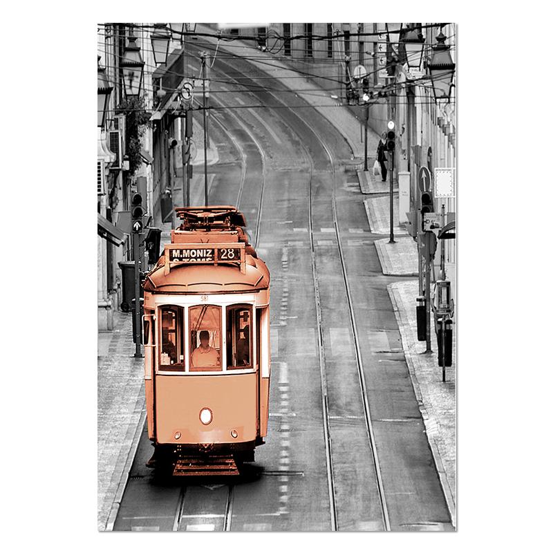 Paris Tower Ferris Wheel Tram Road Street Wall Art Canvas Painting Nordic Posters And Prints Wall Pictures For Living Room Decor