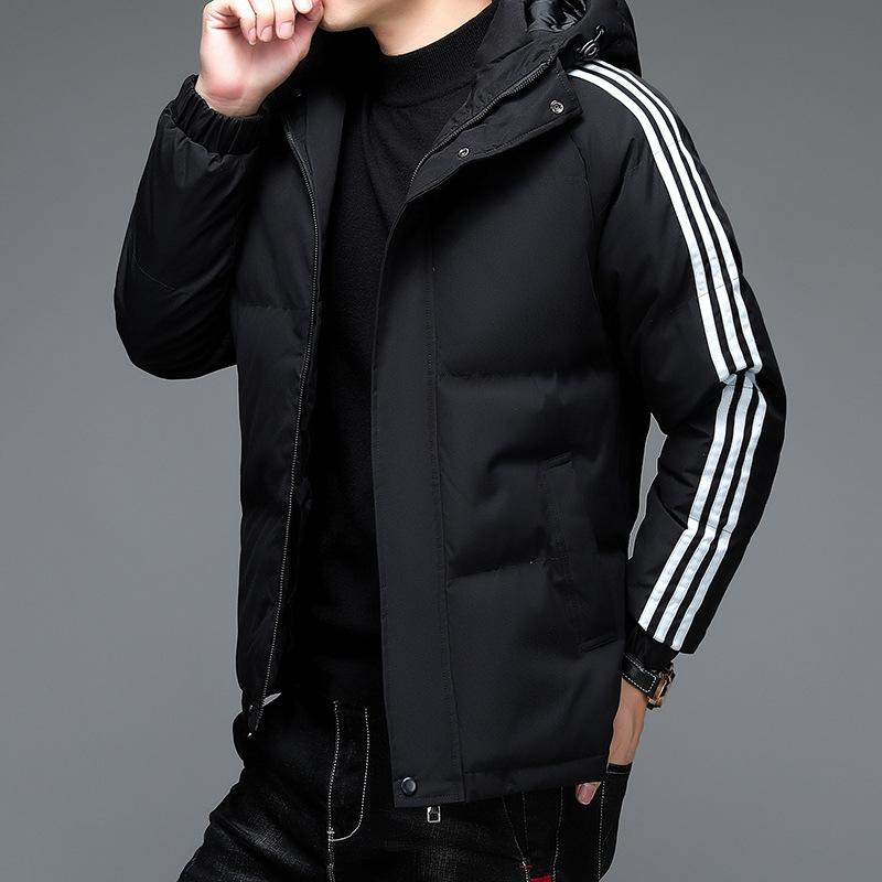 2025 Winter Cotton-padded Clothes Men's Three Bars Classic Quality Cotton-padded Clothes Thickened Thermal Shorts Cotton-padded Jackets Winter