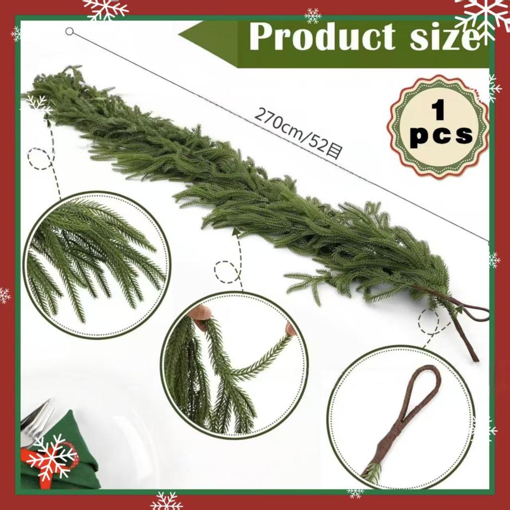 Norfolk Pine Artificial Christmas Wreath Ornament