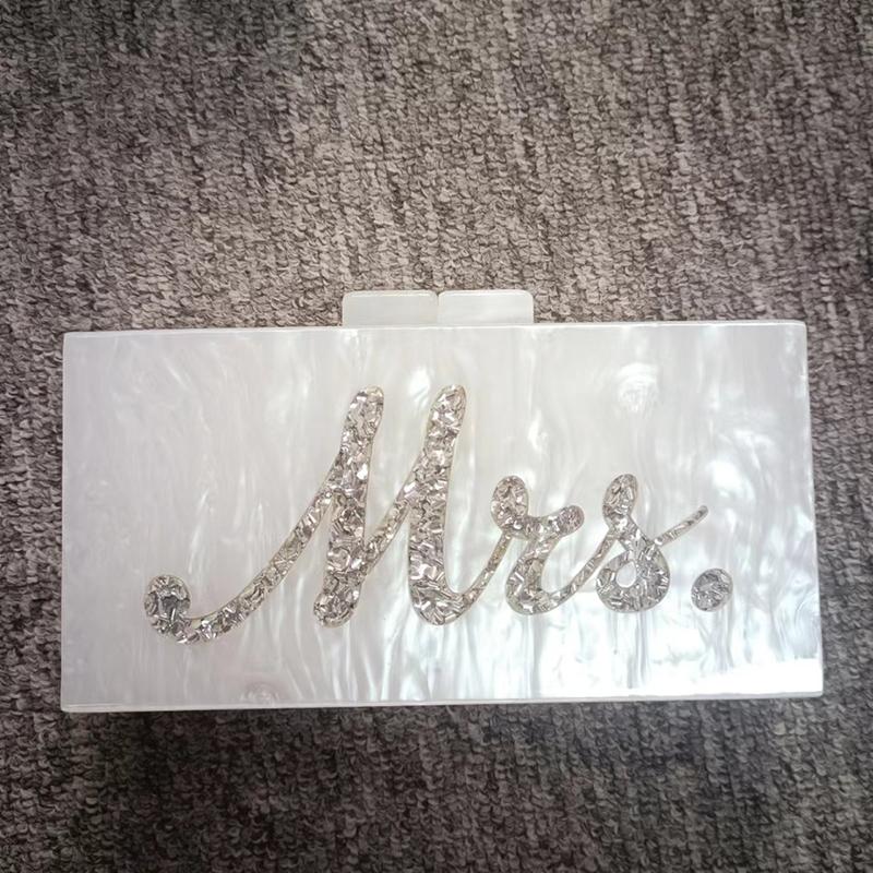 

Mirror Luxury Bags Designer Party Handbag Shoulder White Acrylic Clutch Brand Evening Personalized Custom Name High Grade Store Mini(Max Length 20cm)
